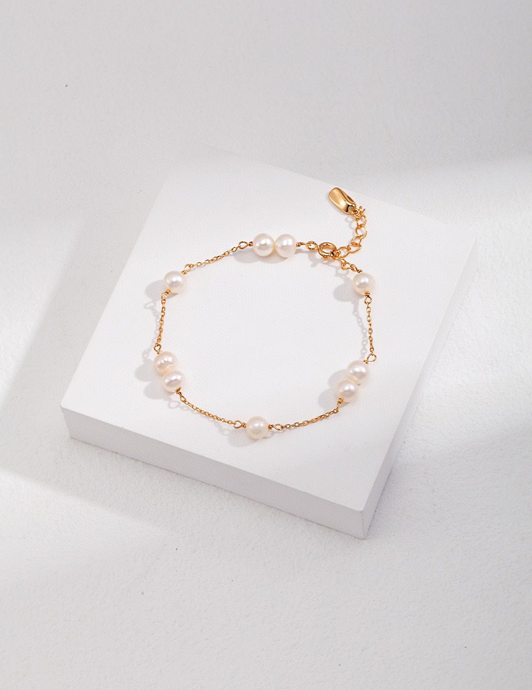 Classic Pearl Bracelet with freshwater pearls on a sturdy cord and a secure clasp, perfect for any occasion
