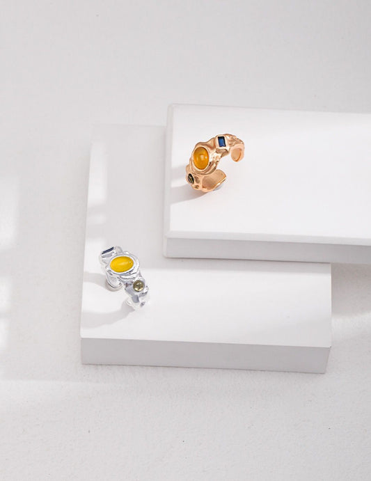 Chunky Gemstone Rings with Large Stones and Bold Settings"