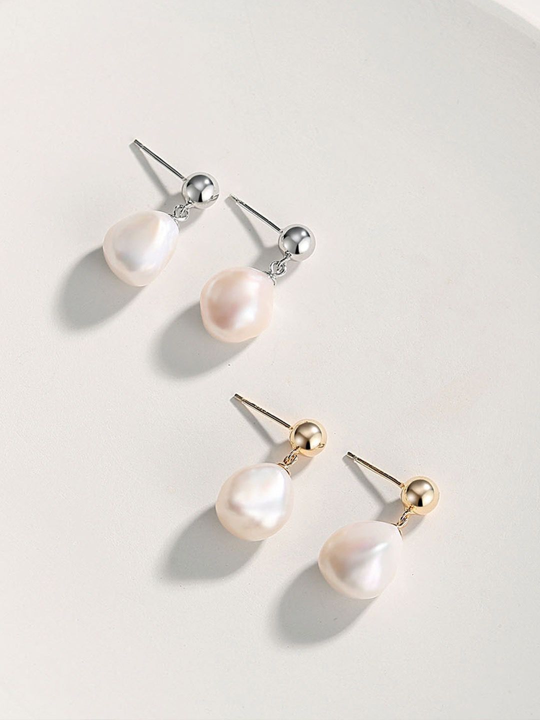 Our Organic Pearl Earrings feature naturally formed freshwater pearls and are handcrafted by skilled artisans. The earrings are hypoallergenic and a sustainable option for those looking for eco-friendly jewelry.