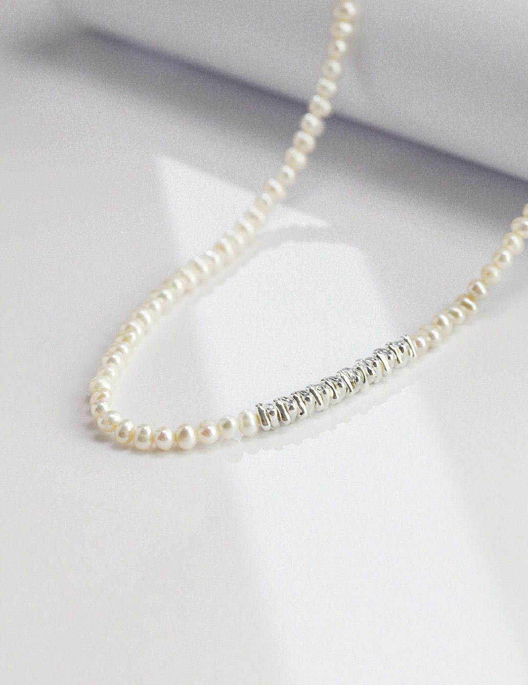 Freshwater Pearl Necklace with S925 Sterling Silver Chain - Classic Elegance and Modern Style
